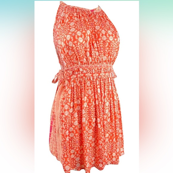 Free People Womens Mid Summers Day Printed Halter Tunic Top- Size S - Picture 7 of 8